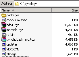 Synology NAS - PAT file extraction