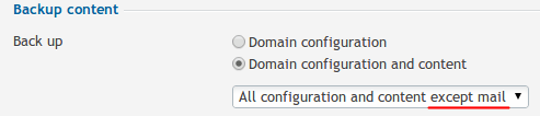 Plesk 12 - Backup - Select Content
