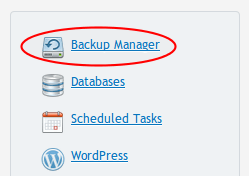 Plesk 12 - Backup Manager