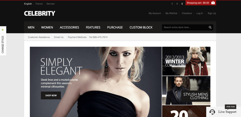 Celebrity Magento Theme