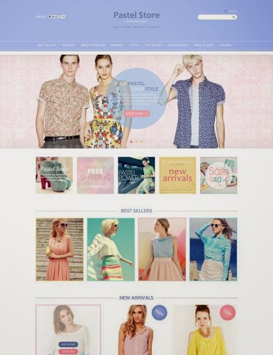 Pastel Magento Theme