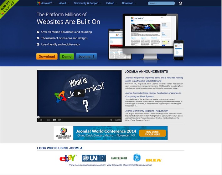 Joomla Website screen shot