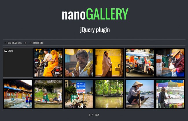 jQuery Nanogallery