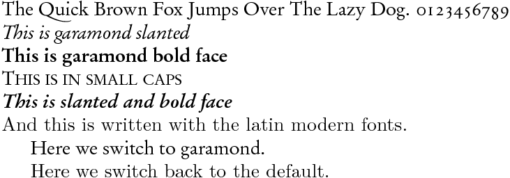 Garamond Font