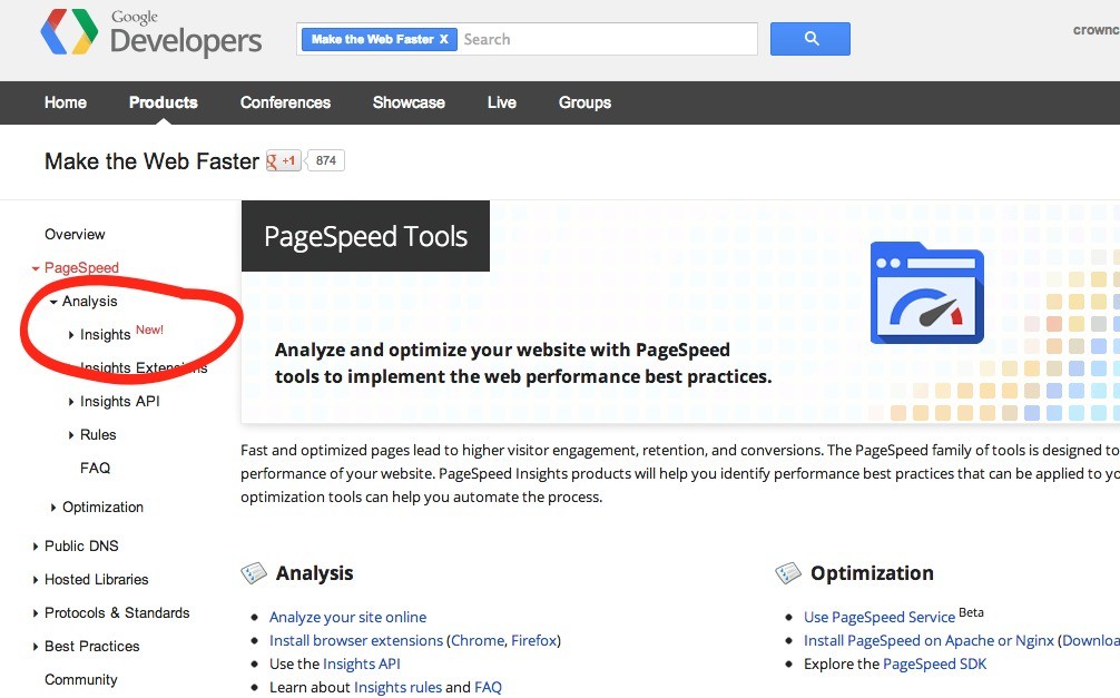 google page insights