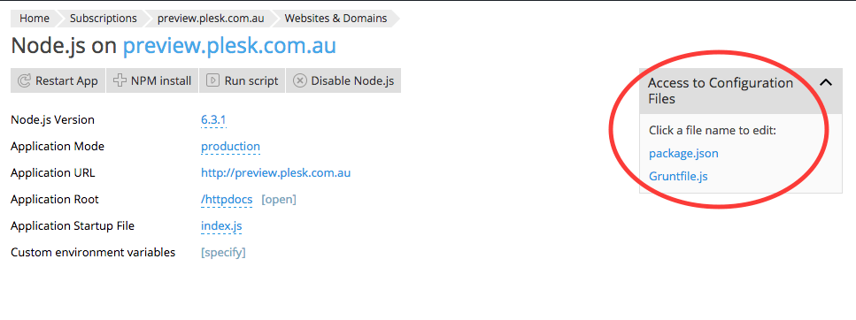 What's new Plesk Onyx: Edit Config files