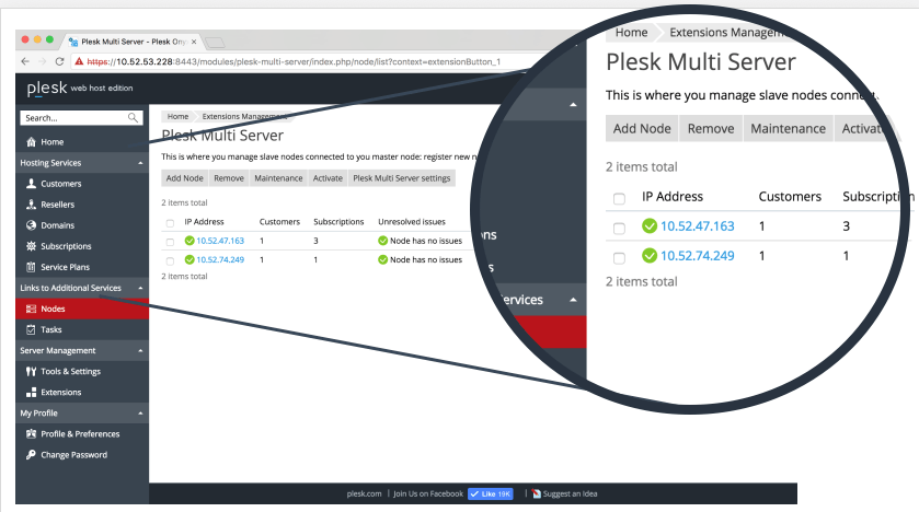 What's New Plesk Onyx: MultiServer