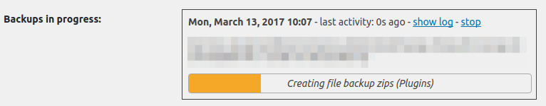 WordPress - UpdraftPlus - Backing Up