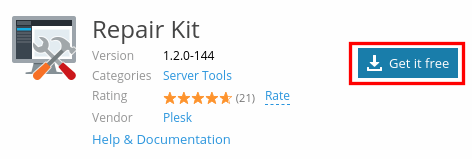 Plesk Extension - Repair Kit Free