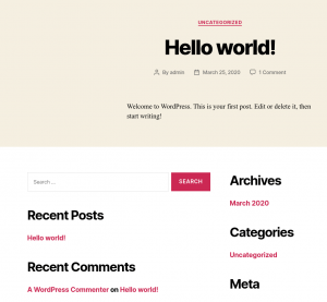 WordPress - Hello World!