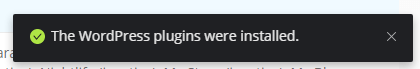 Installing Plugins complete