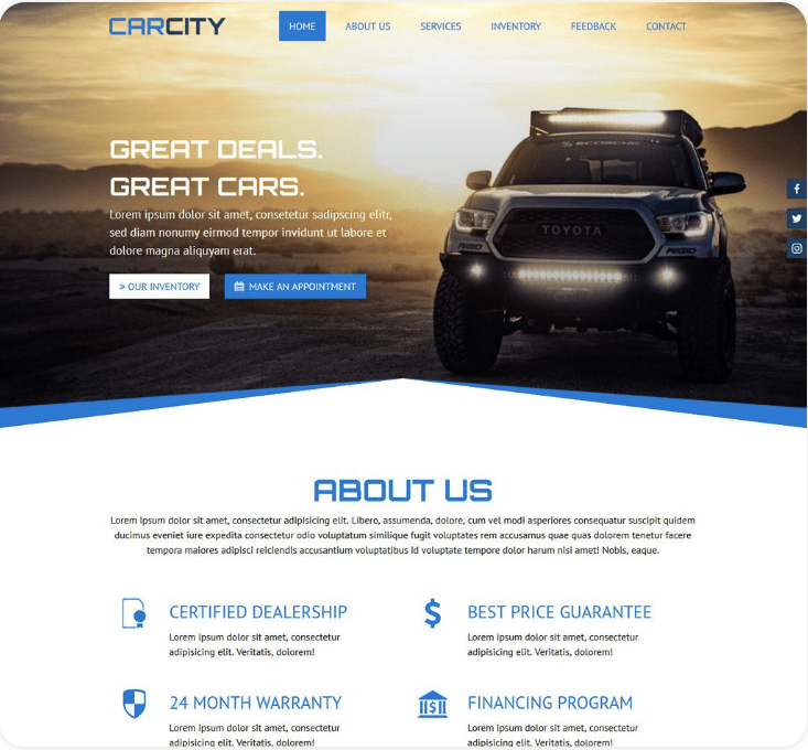 SitejetWebSiteBuilder_CarCityTemplate